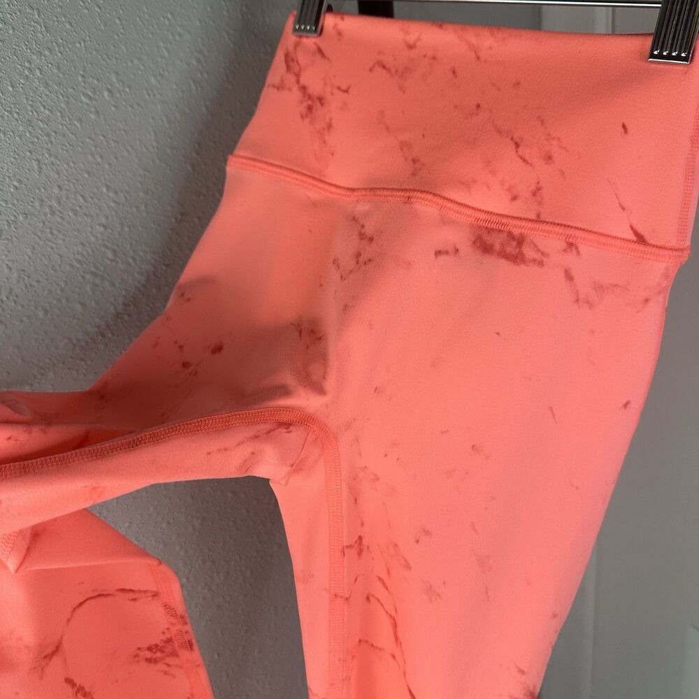 Bombshell Sportswear Coral Marble Scrunch Butt Leggings Sz Small Bodybuilder Gym - Picture 7 of 14